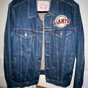 Levi’s Strauss Denim Varsity Jacket w/SF Giants Logo